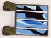 Flagge 2 x 2 Solarpanel (sticker) aus Set 7469, altes dunkelgrau