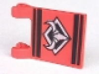 Flagge 2335px3 rot 2 x 2, Stierkopf