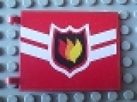 Fahne/ Flagge mit Clip 6 x 4 rot, mit Feuerwehr/ Aufkleber