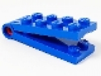 Lego Scharnierplatte (komplett) 2x4x0.66 blau