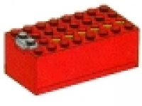 9V-Batteriekasten rot, mit  Deckel, super Zustand