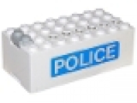 9V-Batteriekasten weiß mit Deckel, Police
