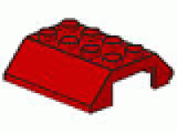 Doppel-Dachstein mit Scharnier 45° 4x4 rot