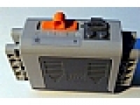 LEGO Electric 9V Battery Box 4 x 11 x 7 PF with Orange Switch and Dark Bluish Gray Covers