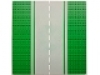 Straßenplatte Gerade mit Radweg 32x32 grün